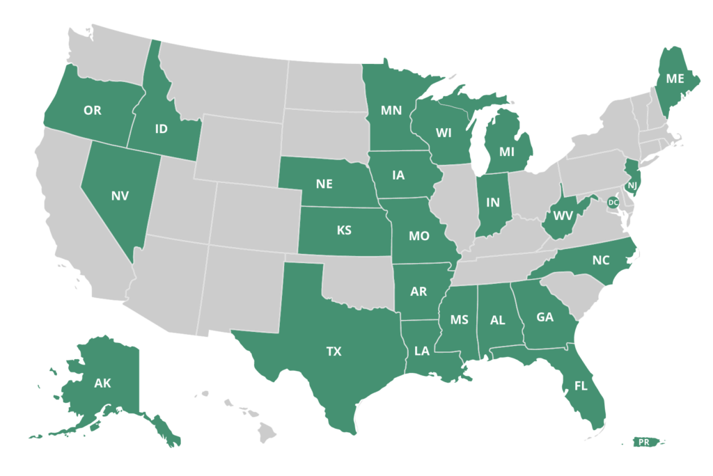 US state map